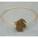 Elephant Brass Bangle Bracelet