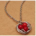 Nest And Red Coral Necklace