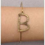 Letter B Bangle Bracelet