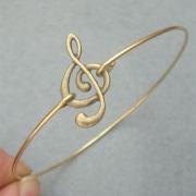 Musical Note Bangle Bracelet Style 2