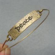 Peace Bangle Bracelet Style 3
