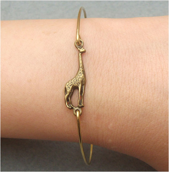 Giraffe Bangle Bracelet Enamel - Purple main image 1