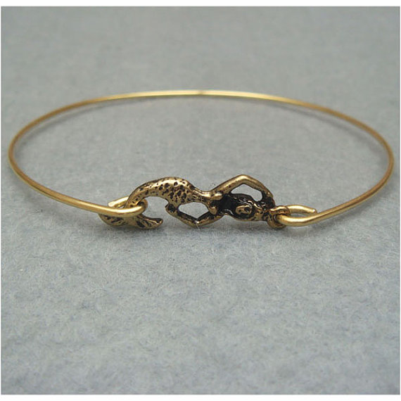 Brass Mermaid Bangle Bracelet Style 4 on Luulla